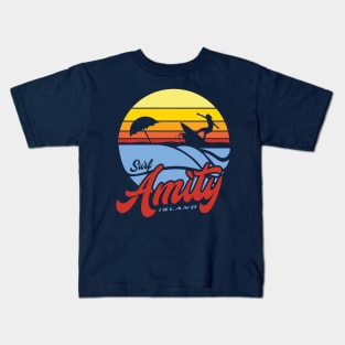 Surf Amity Island Kids T-Shirt